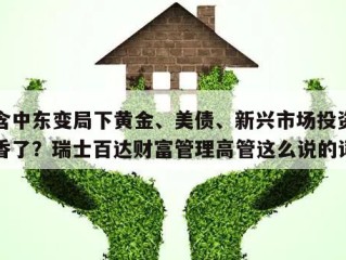包含中东变局下黄金、美债、新兴市场投资都不香了？瑞士百达财富管理高管这么说的词条