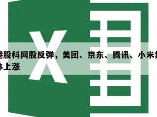 港股科网股反弹，美团、京东、腾讯、小米集体上涨