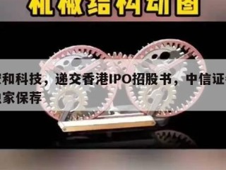 宏和科技，递交香港IPO招股书，中信证券独家保荐